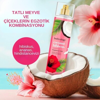 Bodycology Coconut Hibiscus Fragrance Mist, Kadın Vücut Spreyi - 3