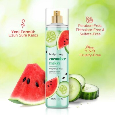 Bodycology Cucumber Melon Fragrance Misk Kadın Vücut Spreyi - 6