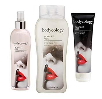 Bodycology Scarlet Kiss Kişisel Bakım Seti ( Vücut Spreyi 237ml + duş jeli 473ml + krem 227ml) - 1