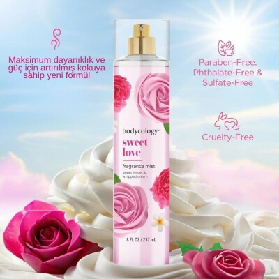 Bodycology Sweet Love Fragrance Mist Kadın Vücut Spreyi - 5