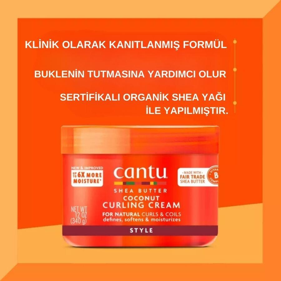 Cantu Hindistan Cevizli Bukle Belirginleştirici Saç Kremi 340 gr - 4