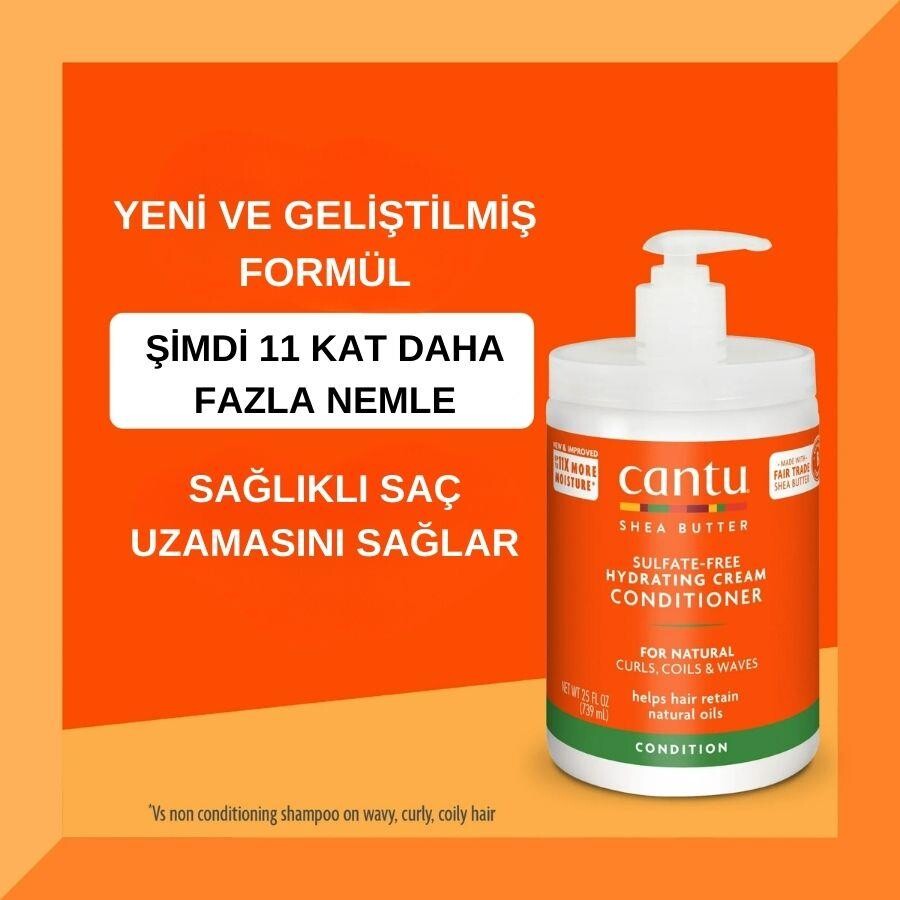 Cantu Doğal Saçlar İçin Sülfat İçermeyen Nemlendirici Saç Kremi 709 gr - 3