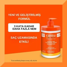 Cantu Shea Yağı Doğal Saçlar İçin Sülfat İçermeyen Temizleyici Krem Şampuan 709 gr - 3