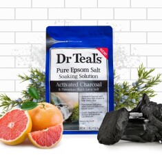 Pure Epsom Salt Soak - Aktif Kömür ve Siyah Lava Tuzu (1.36KG) - Dr Teals