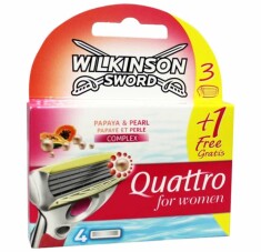 Wilkinson Sword Quattro Kadın Tıraş Bıçağı - 3+1 Yedek - Wilkinson Sword