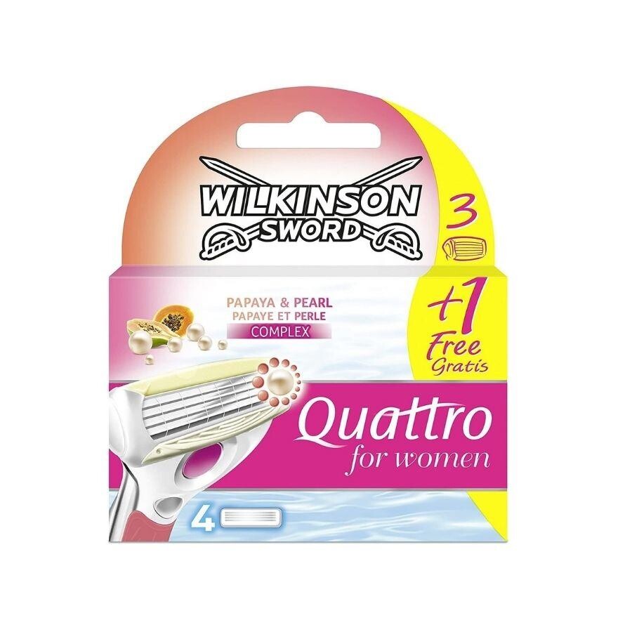 Wilkinson Sword Quattro Kadın 3+1 Yedek Kartuş - 1