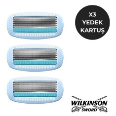 Wilkinson Sword Hydro Silk Kadın Tıraş Bıçağı Kartuşu | 5 Bıçaklı 3 Yedek Kartuş - 3