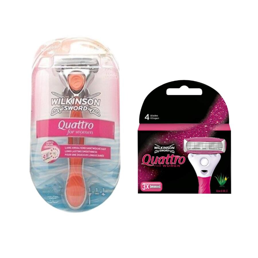 Wilkinson Sword Quattro Kadın Tıraş Bıçağı ve Yedek Başlık - 1