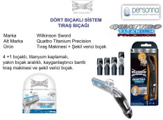 Wilkinson Sword Quattro Titanium Sensitive 2 Yedek Kartuş Toptan - Koli İçi: 10 Adet - 4